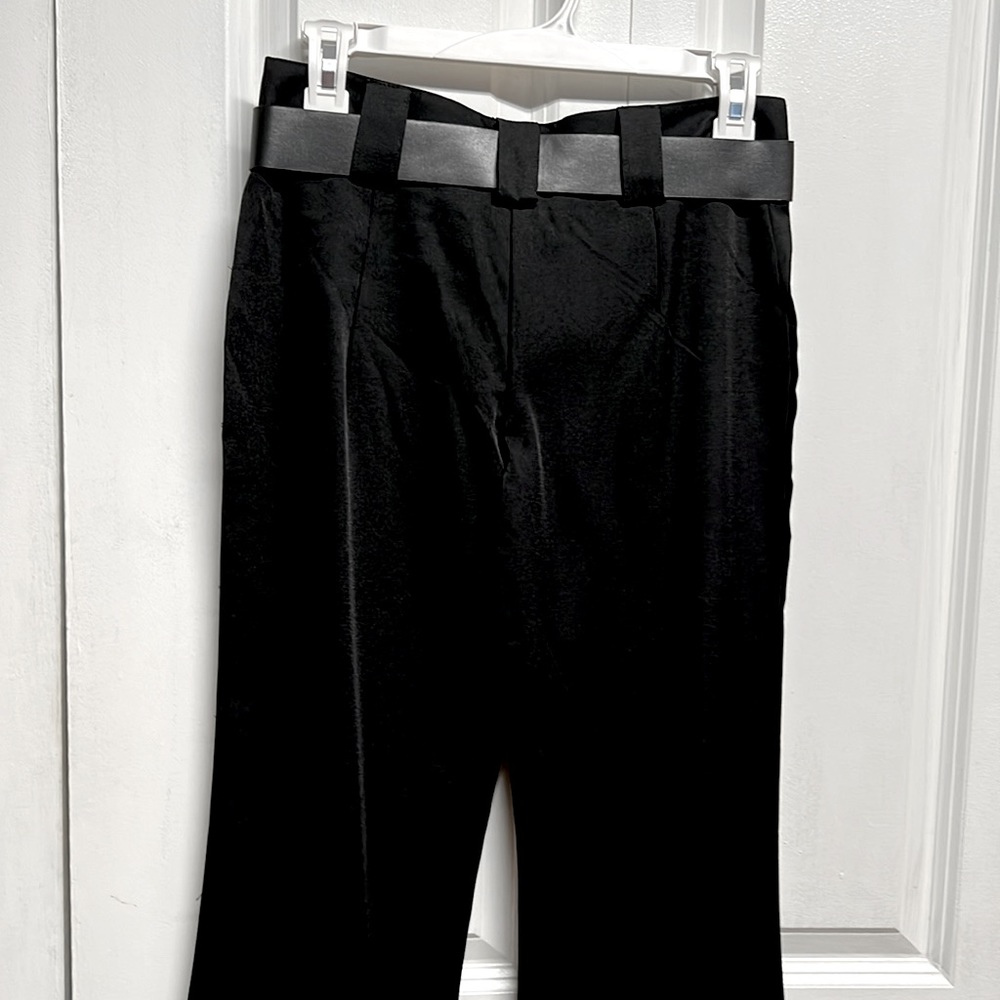 Mesh U.S.A Black 2 Pocket Low Rise Flare Belt and Pants Size S NWT - Picture 5 of 7